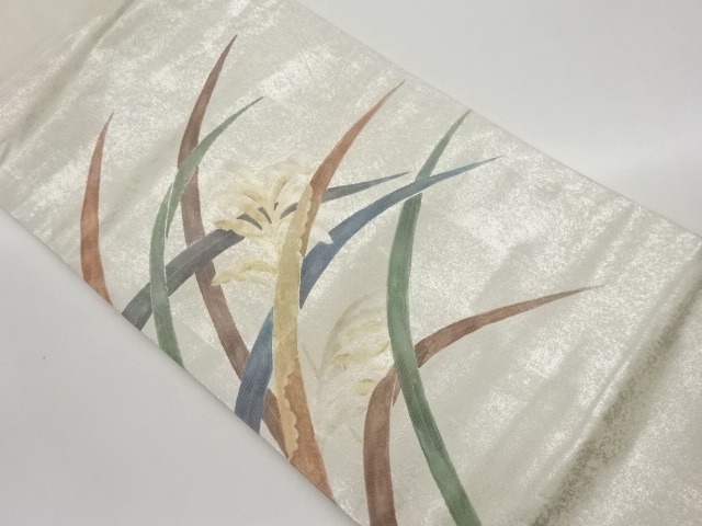 JAPANESE NAGOYA OBI / KINSAI / FLORAL PLANTS